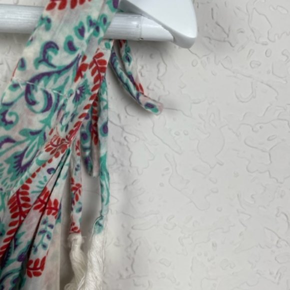 BILLBONG Womens 10 Beach Sundress Cover Up Tie Straps Multicolor Patterned - Picture 6 of 10